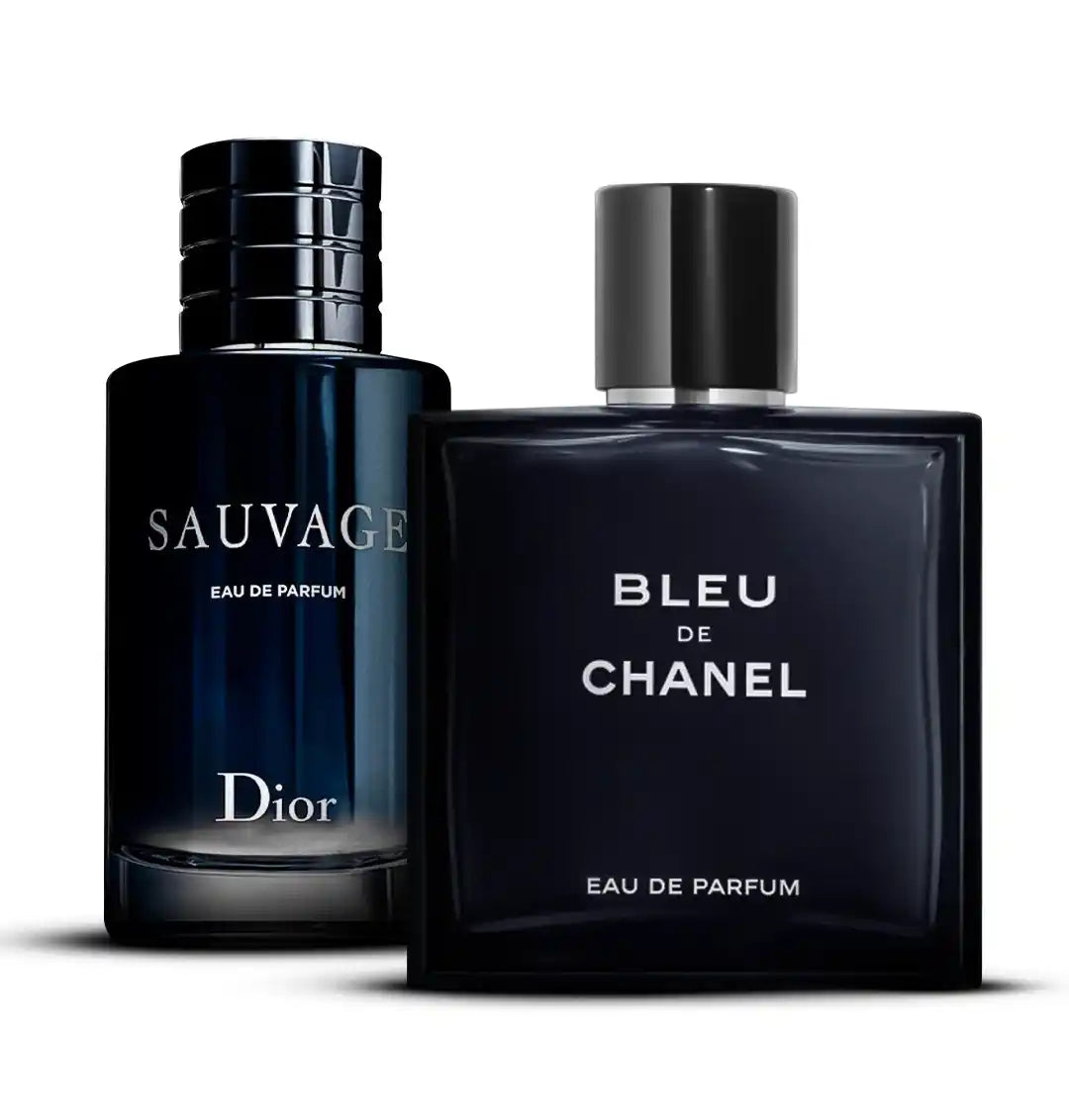 + 2 męskie perfumy premium: Bleu de Chanel, Sauvage (po 100 ml każdy)